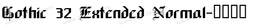 Gothic 32 Extended Normal字体转换